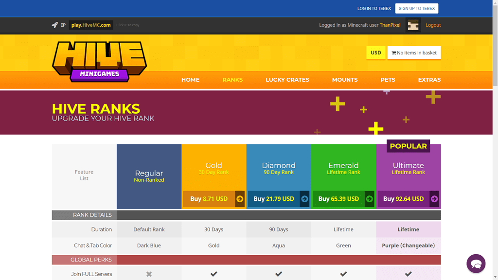 New Rank System Anything Else Hive Bedrock Forums