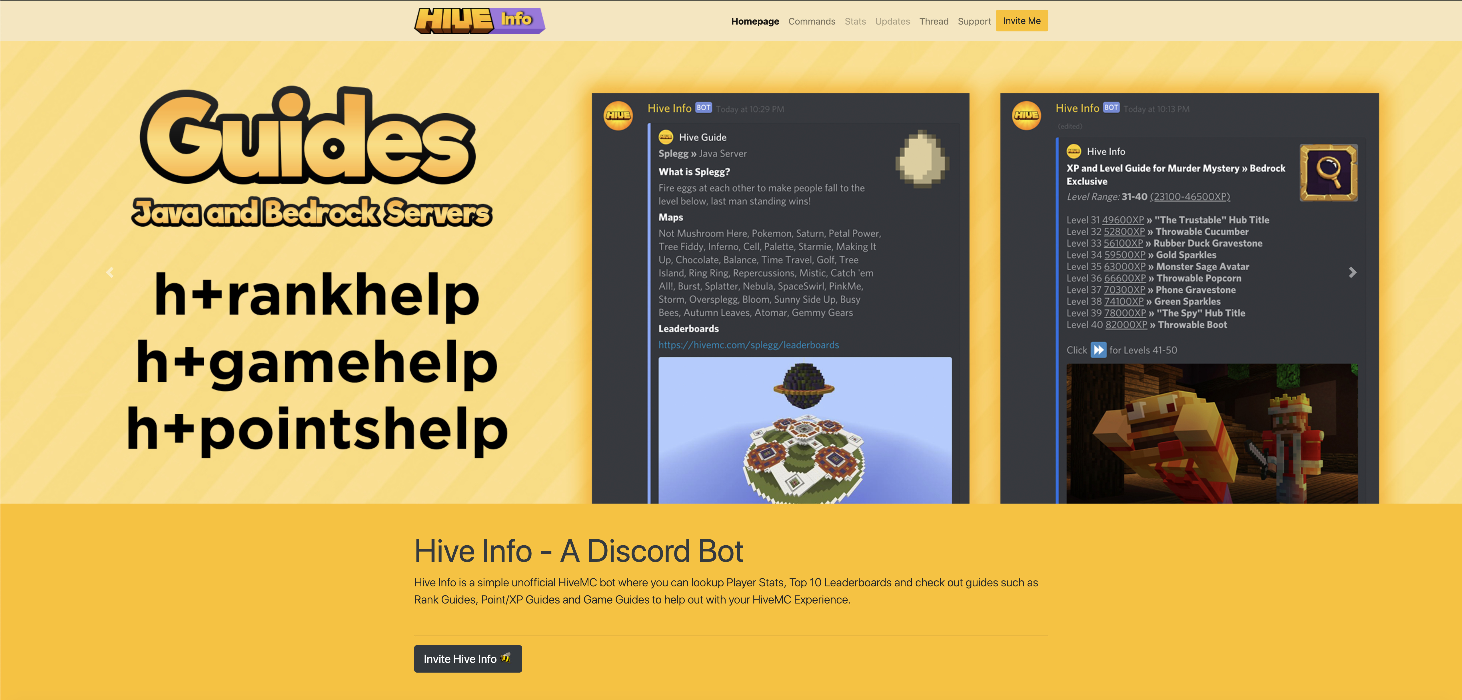 Unofficial Hive Discord Bot Guides And Stat Lookups Games